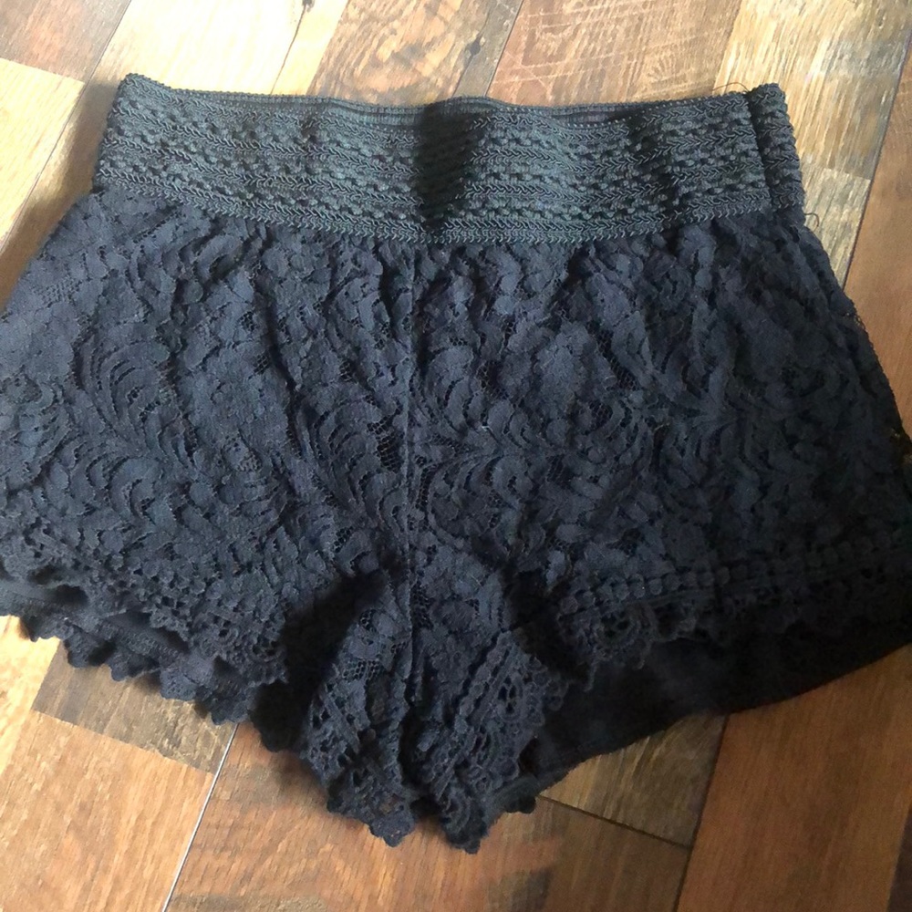 cute black lace shorts